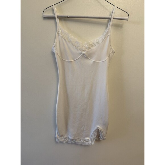 SHEIN Women’s Y2K Babydoll Lace Trim Cami Whimsy White Stretch 90s Dainty - Picture 3 of 8